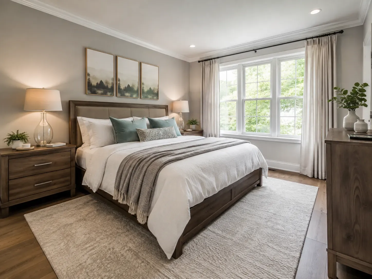 Cleaned and empty primary bedroom in a Fort Worth home prepared for a move-out walk-through